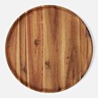  Hand-Carved Acacia Wood Charger Plate