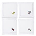 Henry Handwork Set/4 Cocktail Napkin Golf