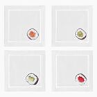Henry Handwork Cocktail Napkin Set/4 Sushi Mix
