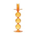 Kim Seybert Glass Candle Holder Iris Amber