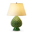 Italian Table Lamp Pinecone Dark Green Small