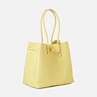 Izmir Soft Yellow & White Shopper Bag