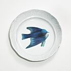 John Derian Bird Plate Blue