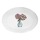John Derian Blue Vase with Flowers Platter