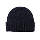 Johnstons of Elgin Cashmere Donegal Beanie Dark Navy