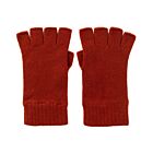 Johnstons of Elgin Cashmere Fingerless Gloves Unisex Oxblood