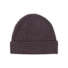Johnstons of Elgin Cashmere Unisex Beanie Marl Dark Russet
