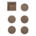 Kim Seybert Coaster Set/6 Reed Brown