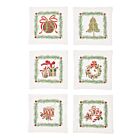 Kim Seybert Cocktail Napkin Set/6 Christmas Trellis