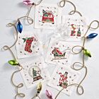 Kim Seybert Cocktail Napkin Set/6 Holly Jolly