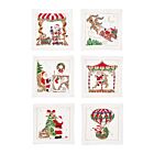 Kim Seybert Cocktail Napkin Set/6 Santa