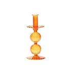 Kim Seybert Glass Candle Holder Bella Amber