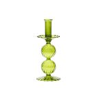 Kim Seybert Glass Candle Holder Bella Olive