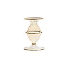 Kim Seybert Glass Candle Holder Blossom Champagne