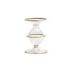 Kim Seybert Glass Candle Holder Blossom Clear