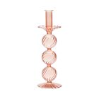Kim Seybert Glass Candle Holder Iris Blush