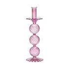 Kim Seybert Glass Candle Holder Iris Lavender
