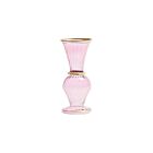 Kim Seybert Glass Trumpet Bud Vase Pink