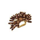 Kim Seybert Napkin Ring Royal Palm Brown & Gold