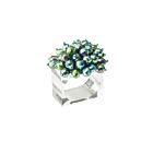 Kim Seybert Napkin Ring Zinnia Olive & Green