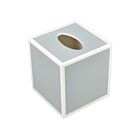 Lacquer Cool Gray Tissue Box Cover