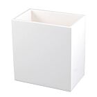 Lacquer White Wastebasket