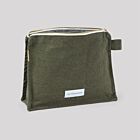 Les Pensionnaires Caper Green Cotton Canvas Toiletry Bag