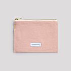 Les Pensionnaires Delicate Pink Cotton Canvas Pouch Small