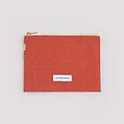 Les Pensionnaires Flaming Orange Cotton Canvas Pouch Small