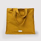 Les Pensionnaires Saffron Yellow Cotton Canvas Tote Bag Large