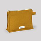 Les Pensionnaires Saffron Yellow Cotton Canvas Toiletry Bag 