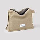 Les Pensionnaires Sand Beige Cotton Canvas Toiletry Bag