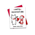 Letterpress Valentine Little Red Card
