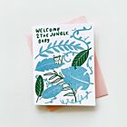 Letterpress Welcome 2 the Jungle Baby Card