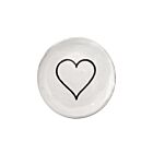 John Derian Line Heart Saucer