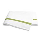 Matouk Lowell White & Grass Queen/Full Flat Sheet - 96x112"