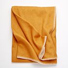 Biella Whipstitch Tangerine & Bianco Cashmere Throw 