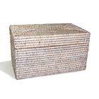 Matahari Whitewash Storage Basket with Lid
