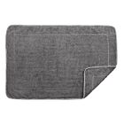 Matouk Bath Mat Whipstitch Smoke & White 24x36"