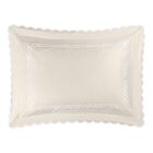 Matouk Classic Chain Ivory Scallop Matelasse King Sham - 21x36"/2.5"Flange