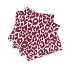 Matouk Iconic Leopard Crimson Napkin