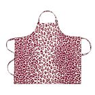 Matouk Linen Apron Iconic Leopard Crimson