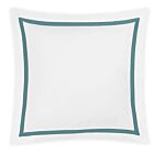 Matouk Lowell White & Deep Jade Euro Sham - 27x27"/3"Flange