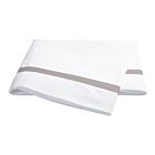 Matouk Lowell White & Deep Lilac King Flat Sheet - 114x112"