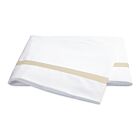 Matouk Lowell White & Dune Queen/Full Flat Sheet - 96x112"
