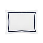 Matouk Lowell White & Navy Standard Sham
