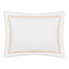 Matouk Lowell White & Sand King Sham - 21x36"/3"Flange