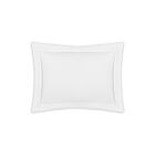 Matouk Lowell White & White Boudoir Sham - 12x16"/3"Flange