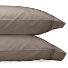 Matouk Nocturne Mocha Standard Pillowcase/Pair - 21x33"