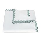 Matouk Stella Green Queen/Full Duvet Cover - 90x96"/2"Flange